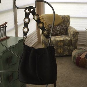 Rebecca Minkoff black bucket bag